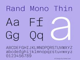 Font Rand Mono